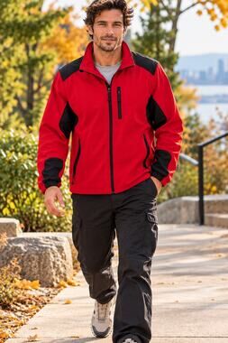 Black Diamond Red Black Softshell Fleece Jacket Men’s L